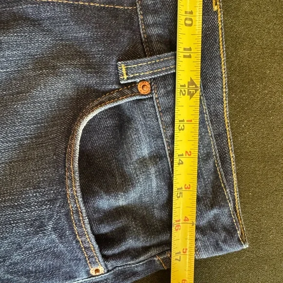 Vintage Y2K Lucky Brand Men's Dark Blue Denim Jeans Made in America 33x30 - Picture 8 of 9